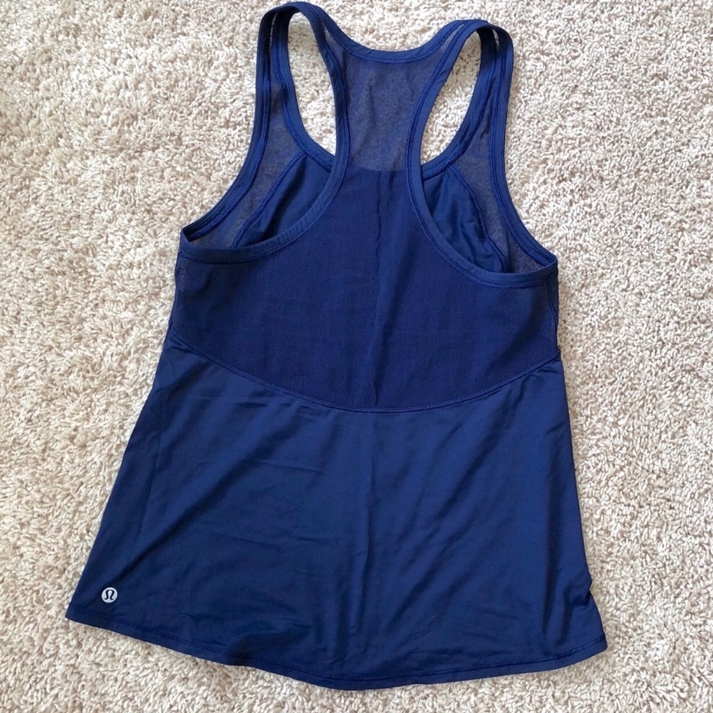 Lululemon navy mesh tank